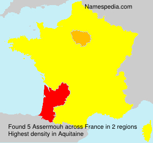Surname Assermouh in France Surname Assermouh in France