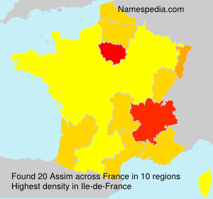 Surname Assim in France Surname Assim in France