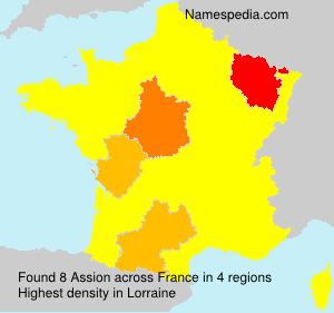 Surname Assion in France Surname Assion in France