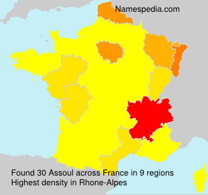 Surname Assoul in France Surname Assoul in France