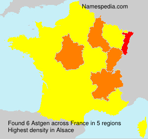 Surname Astgen in France Surname Astgen in France