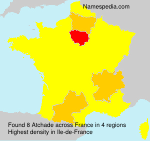 Surname Atchade in France Surname Atchade in France