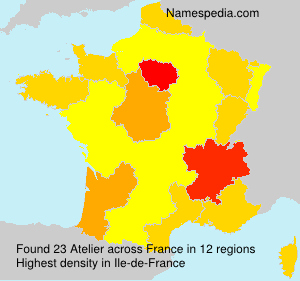 Surname Atelier in France Surname Atelier in France