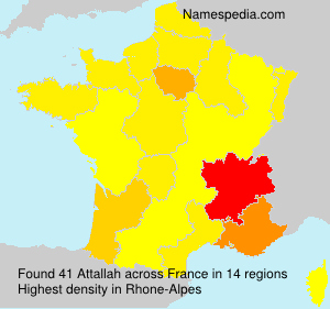 Surname Attallah in France Surname Attallah in France