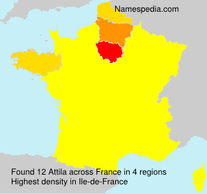 Surname Attila in France
