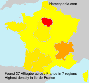 Surname Attiogbe in France Surname Attiogbe in France