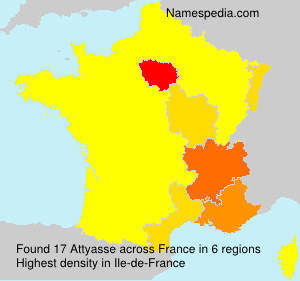 Surname Attyasse in France Surname Attyasse in France