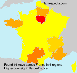 Surname Attye in France Surname Attye in France
