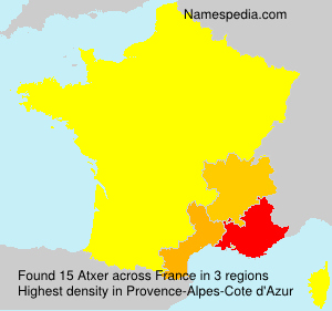Surname Atxer in France Surname Atxer in France