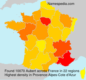 Surname Aubert in France Surname Aubert in France