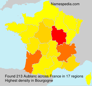 Surname Aublanc in France Surname Aublanc in France