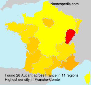Surname Aucant in France Surname Aucant in France