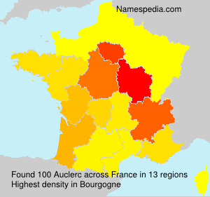Surname Auclerc in France Surname Auclerc in France