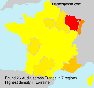 Surname Audia in France Surname Audia in France
