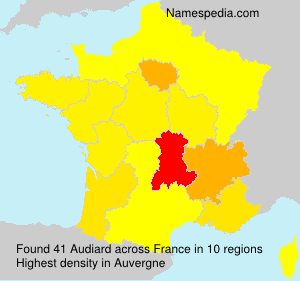 Surname Audiard in France Surname Audiard in France