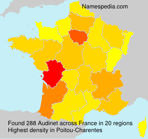 Surname Audinet in France Surname Audinet in France