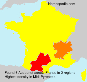 Surname Audounet in France Surname Audounet in France