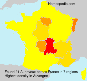 Surname Auneveux in France Surname Auneveux in France