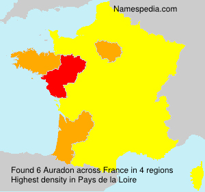 Surname Auradon in France Surname Auradon in France