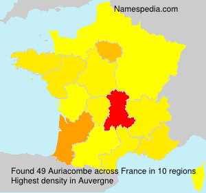 Surname Auriacombe in France Surname Auriacombe in France