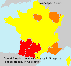 Surname Auricchio in France Surname Auricchio in France