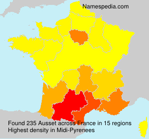 Surname Ausset in France Surname Ausset in France