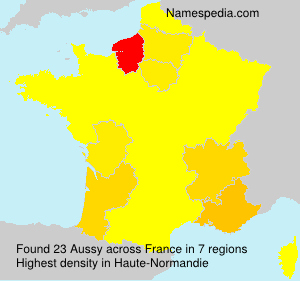 Surname Aussy in France Surname Aussy in France