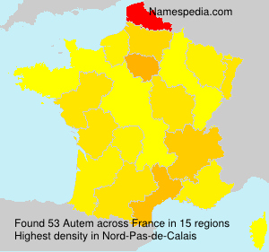Surname Autem in France Surname Autem in France