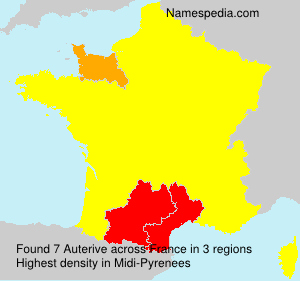 Surname Auterive in France