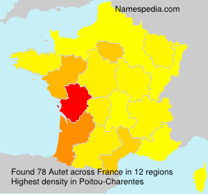 Surname Autet in France Surname Autet in France