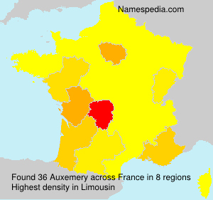 Surname Auxemery in France Surname Auxemery in France