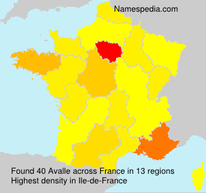 Surname Avalle in France