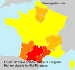 Surname Avalo in France