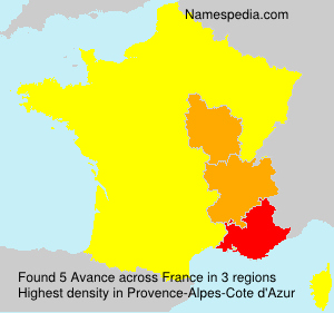 Surname Avance in France Surname Avance in France