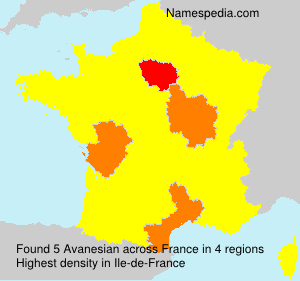 Surname Avanesian in France