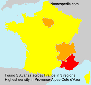 Surname Avanza in France