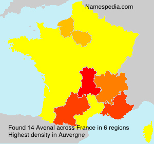 Surname Avenal in France Surname Avenal in France