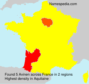 Surname Avinen in France Surname Avinen in France