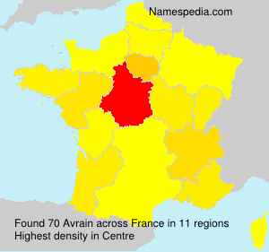 Surname Avrain in France Surname Avrain in France