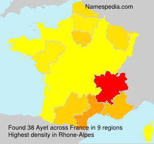 Surname Ayet in France