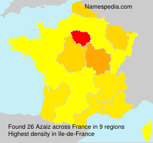 Surname Azaiz in France Surname Azaiz in France