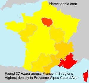 Surname Azara in France