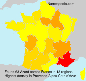 Surname Azard in France