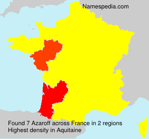 Surname Azaroff in France Surname Azaroff in France