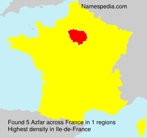 Surname Azfar in France