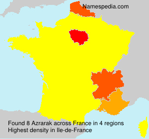 Surname Azrarak in France Surname Azrarak in France