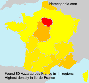 Surname Azza in France Surname Azza in France