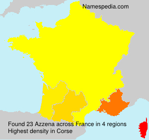Surname Azzena in France Surname Azzena in France
