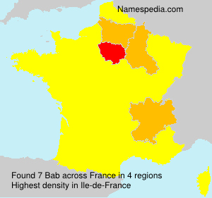 Surname Bab in France Surname Bab in France