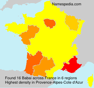 Surname Babai in France Surname Babai in France
